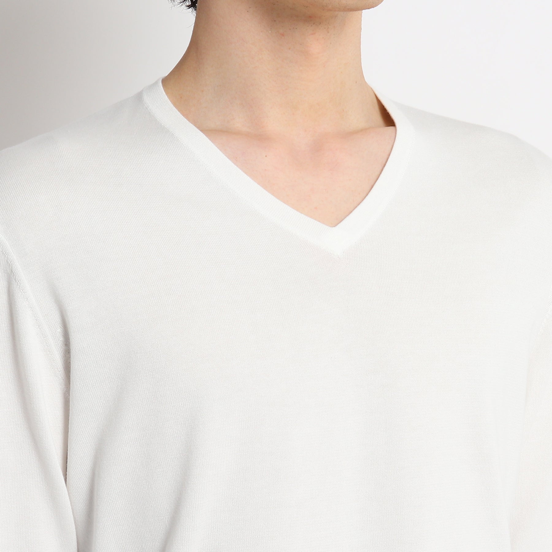Vneck Knit Color: White
