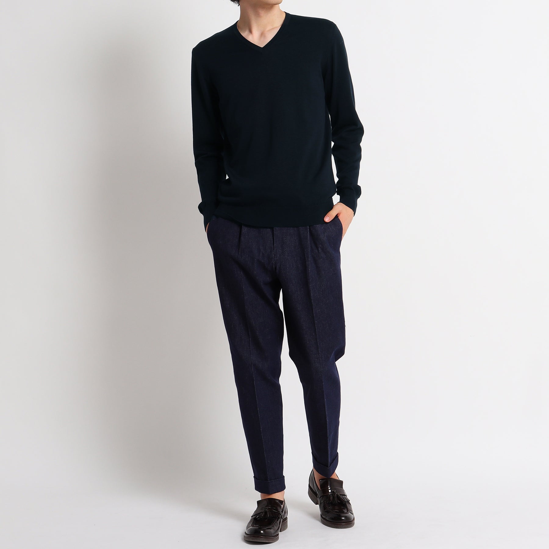 Vneck Knit Color: Navy