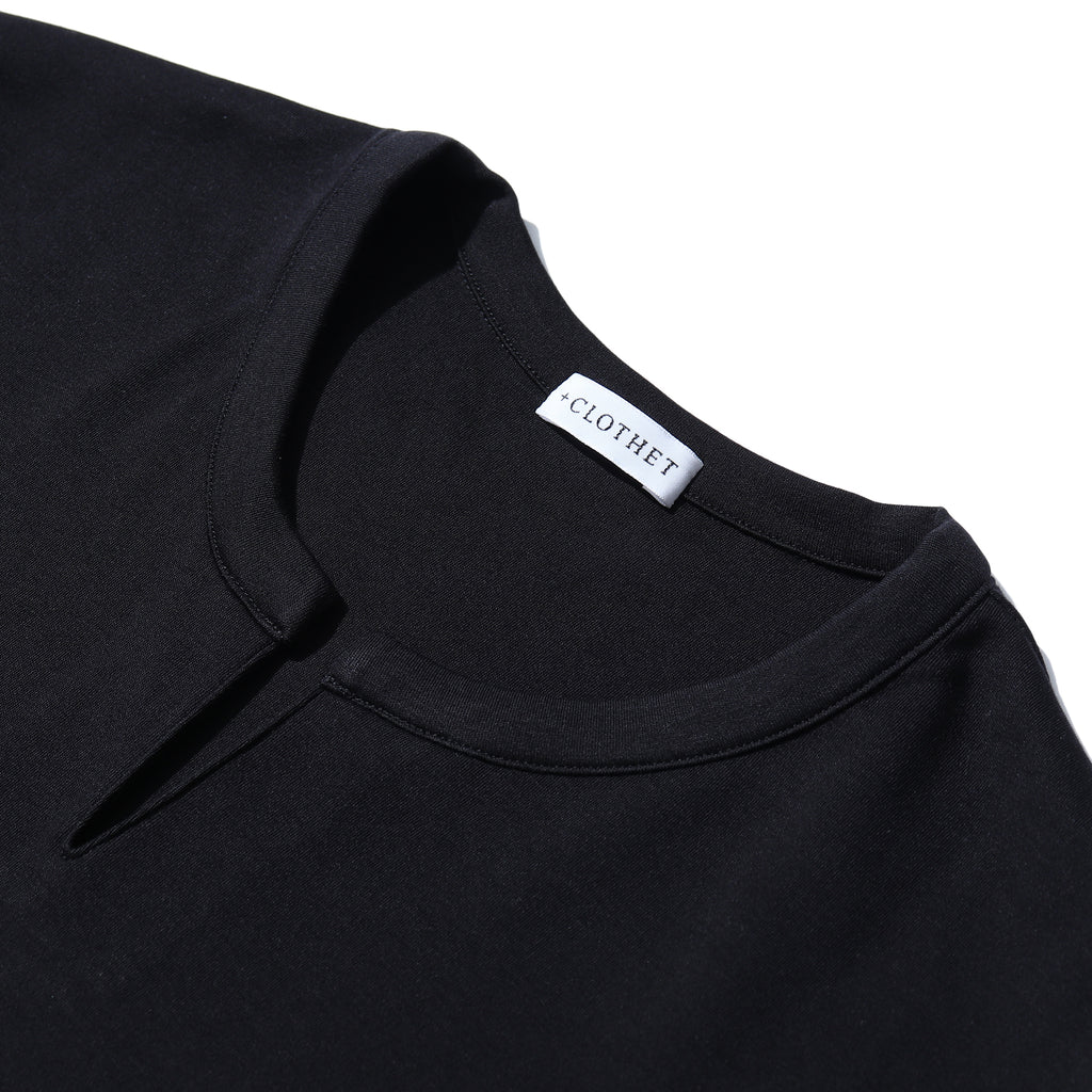 Tailored Key neck T-shirt