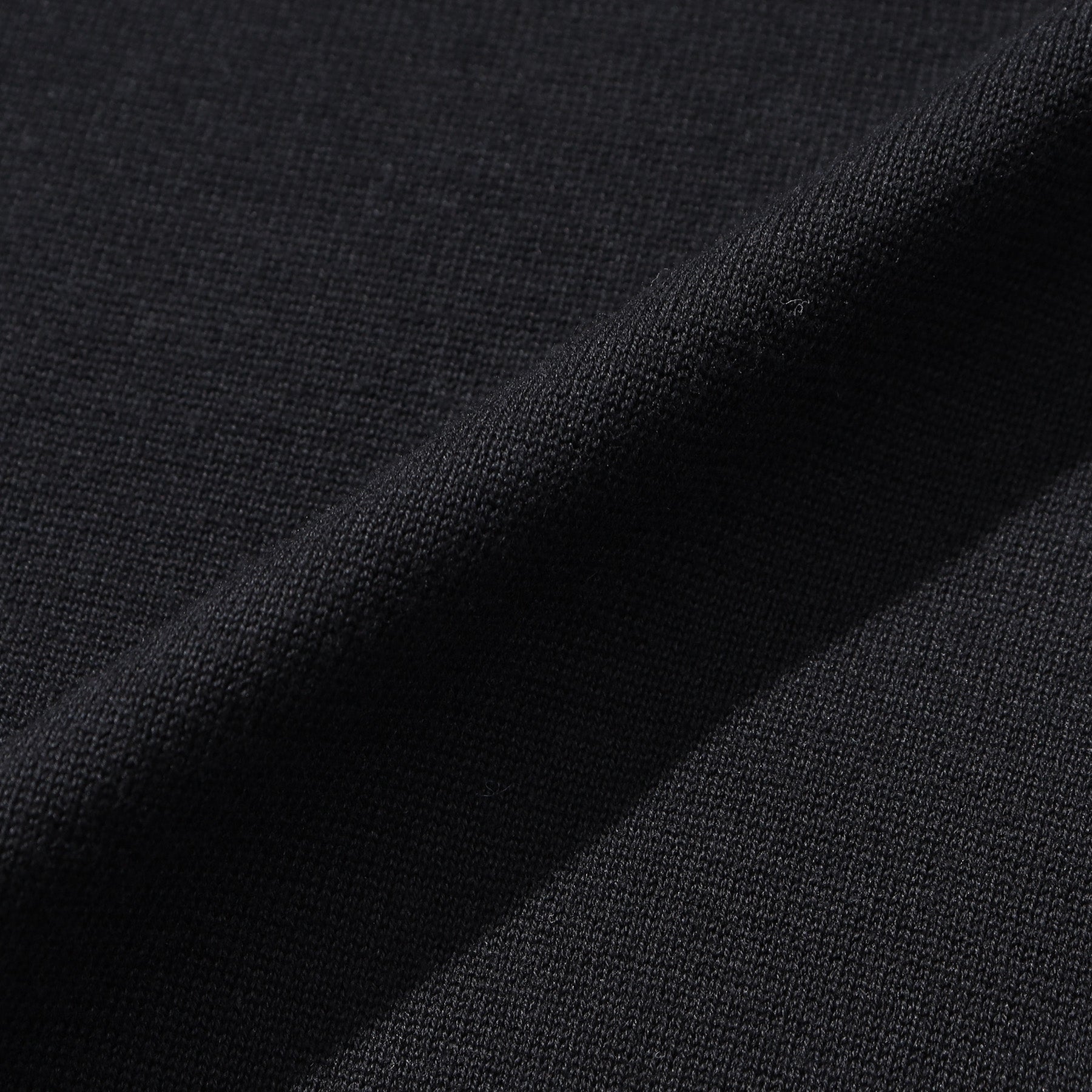 スビンプラチナムニットフーディブラックの生地を写した商品画像