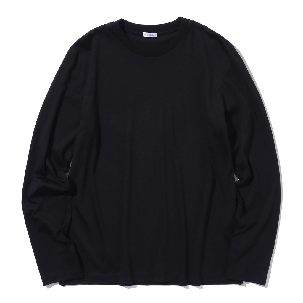 Wool Tailored Long Sleeve T-shirt | ＋CLOTHET ONLINE