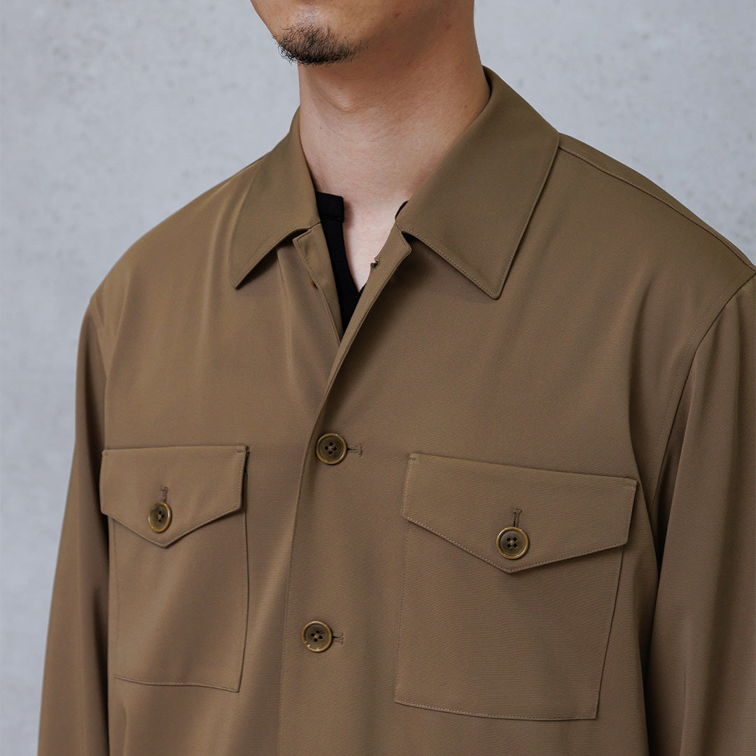 Matte Twist Fatigue Shirt Color: Camel