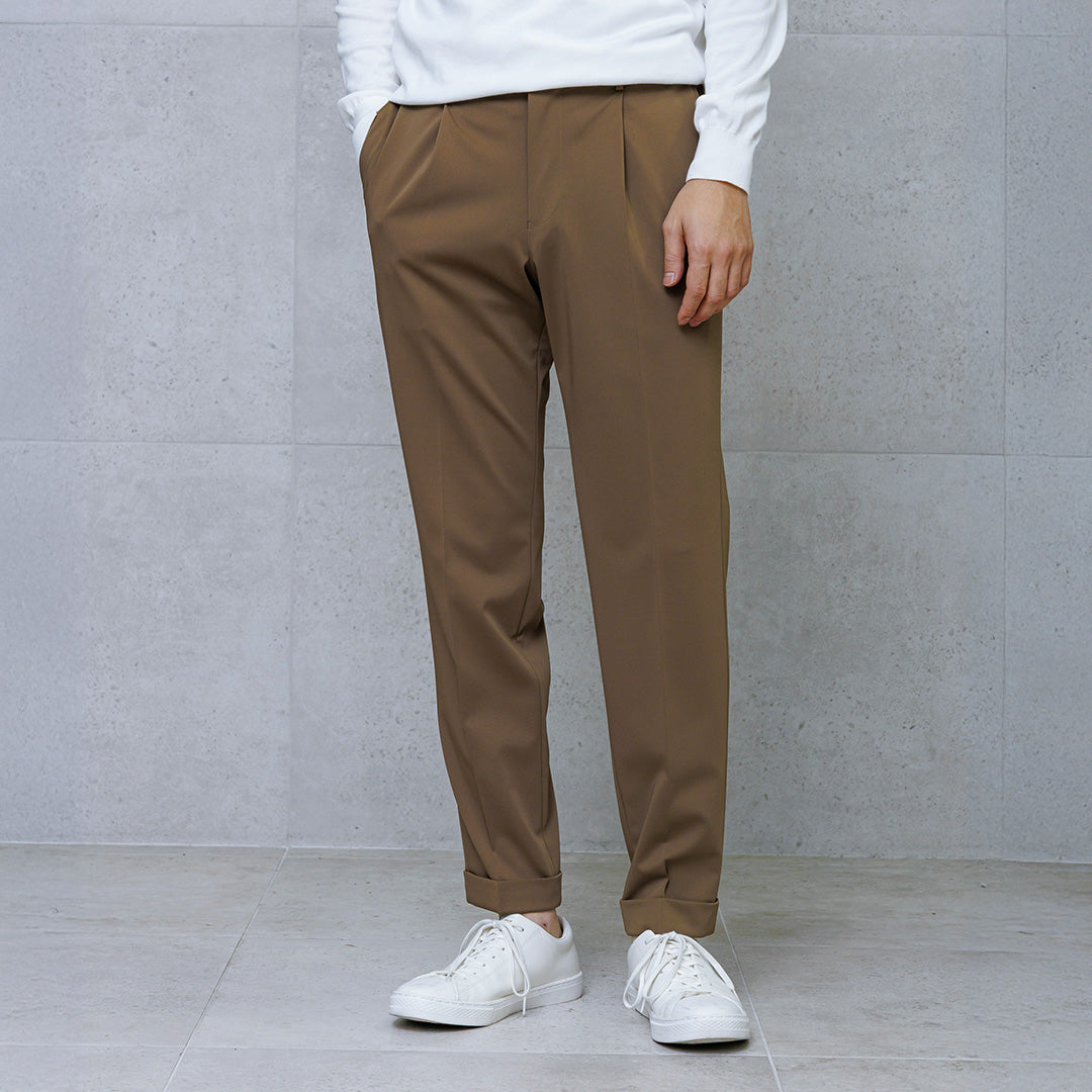 Matte Twist  Easy Trousers Color: Camel