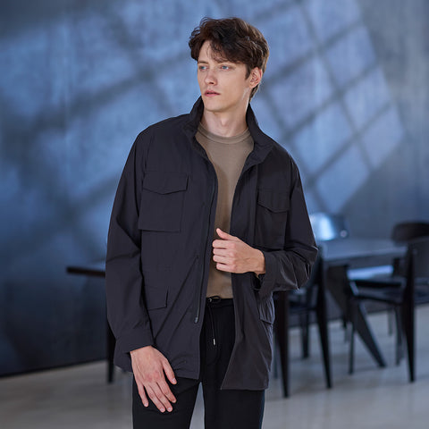 Tex Nylon M65 Field Jacket Color: Black