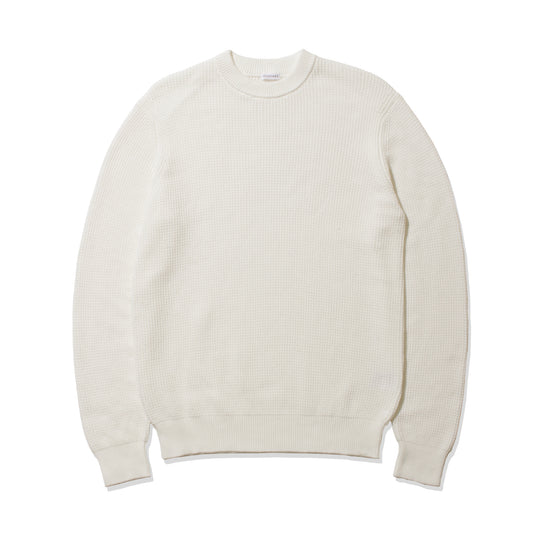 Middle Gauge Crew Neck Knit Color: White