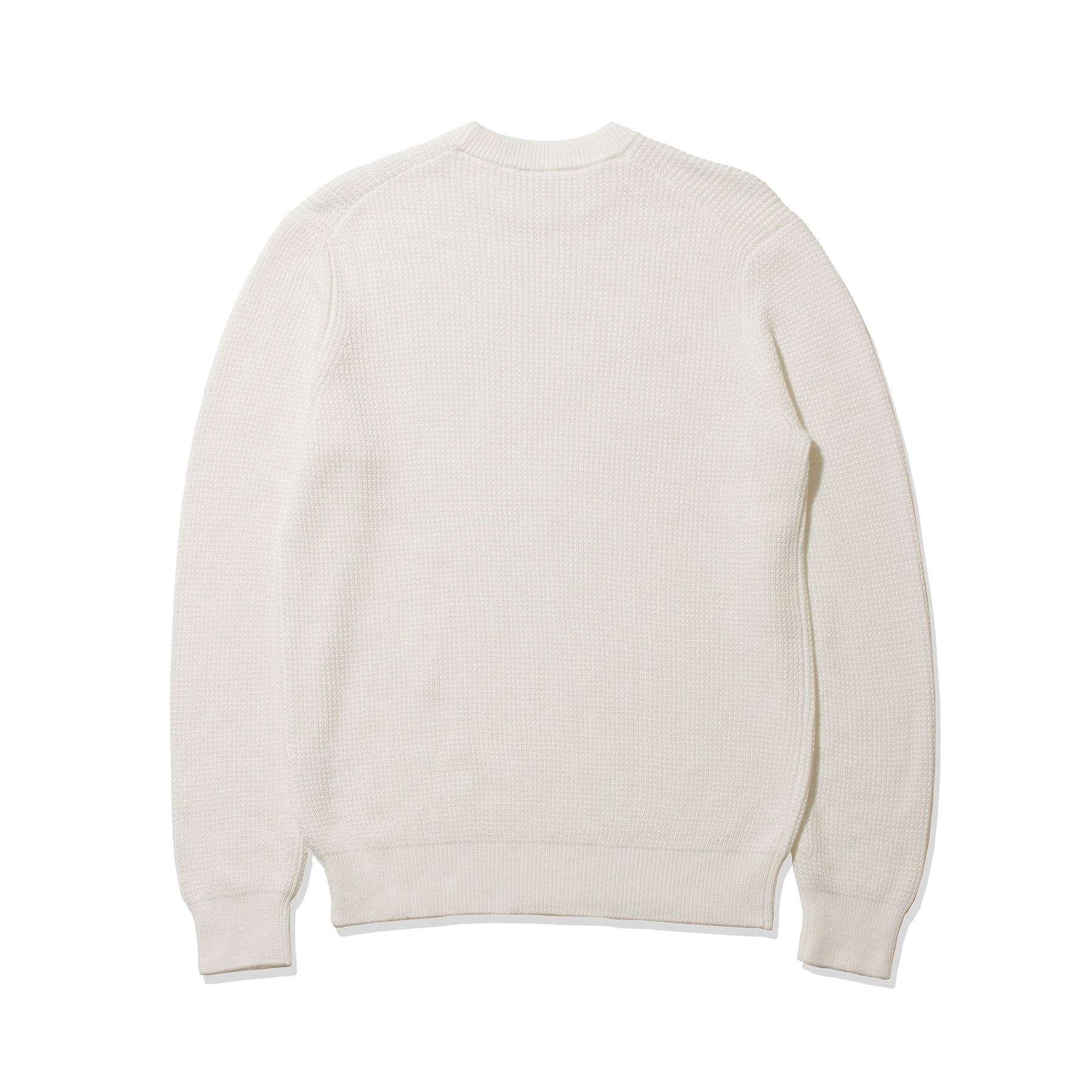 Middle Gauge Crew Neck Knit Color: White