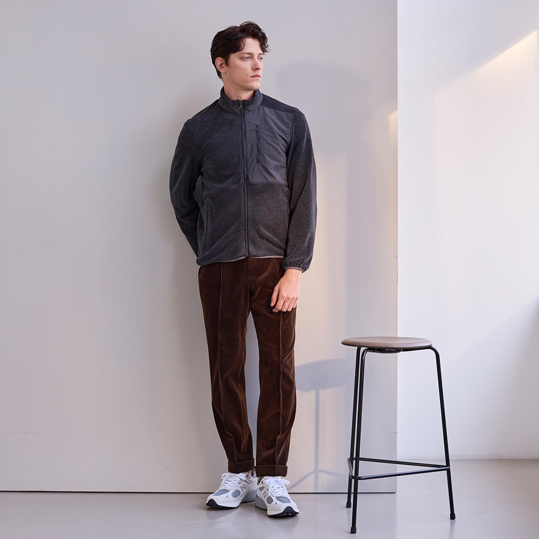 Wool Pile Jacket Color: Medium Gray