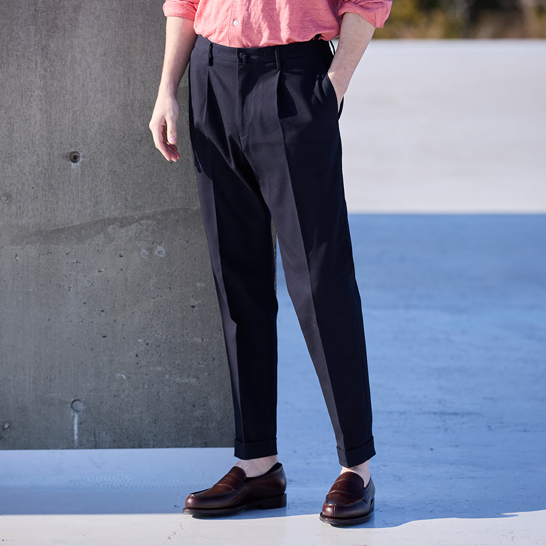 309 High Twist Cotton Kersey Easy Trousers – ＋CLOTHET ONLINE