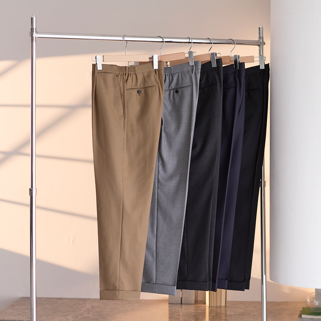 新色キャメル登場 テックウールツイルセットアップ｜+CLOTHET ONLINE