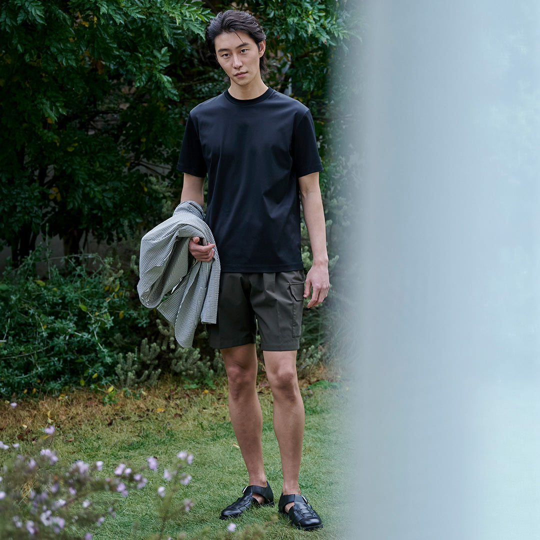 316 High Twist Cotton Panama Cargo Short Pants – ＋CLOTHET ONLINE