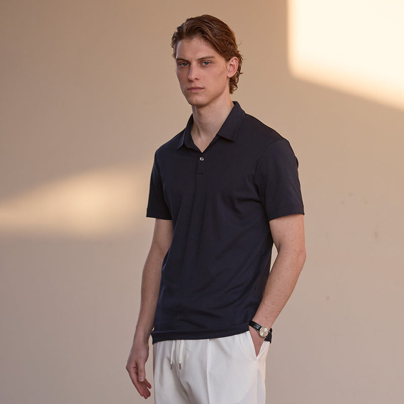 【Renewal】Tailored Polo-shirt Color: Navy