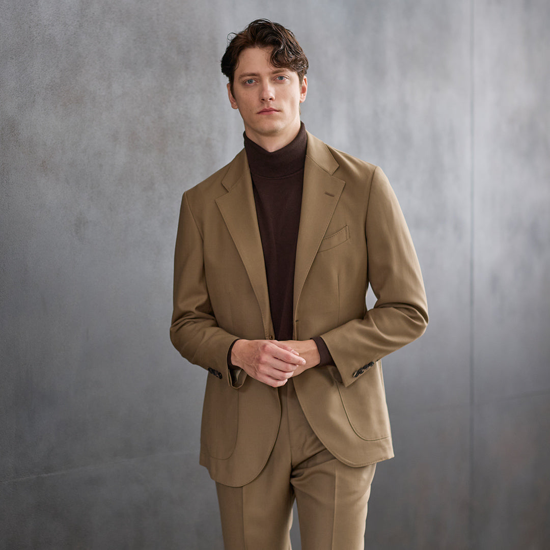 新色キャメル登場 テックウールツイルセットアップ｜+CLOTHET ONLINE