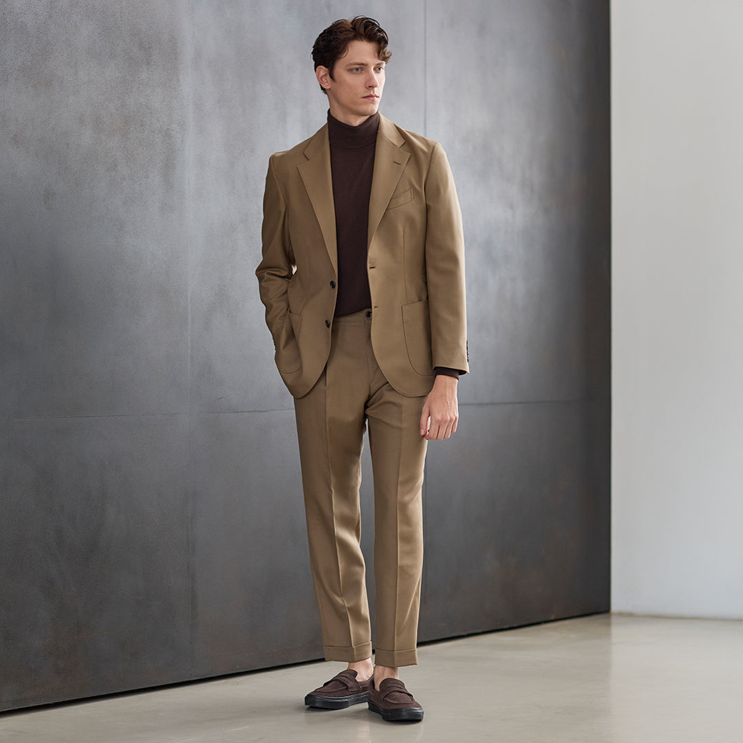 新色キャメル登場 テックウールツイルセットアップ｜+CLOTHET ONLINE