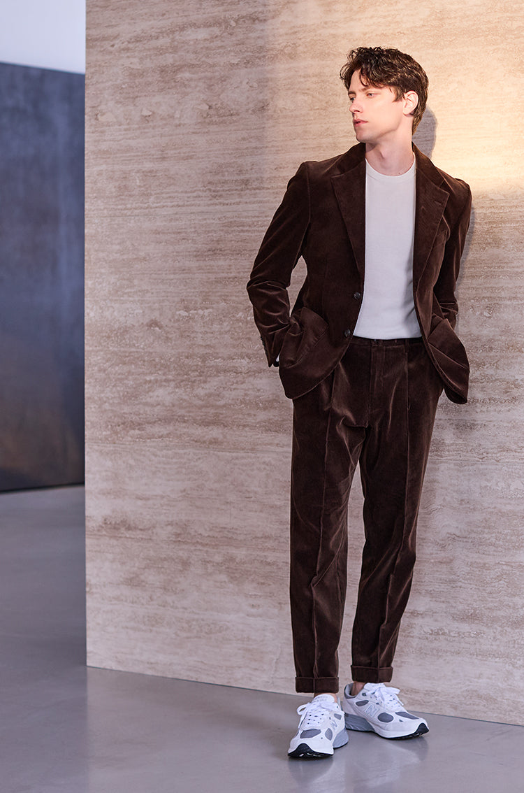 クロスクローゼット 黒　ベロア　セットアップ　干場義雅 干場義雅氏共同企画 スビンプラチナムベロアコレクション