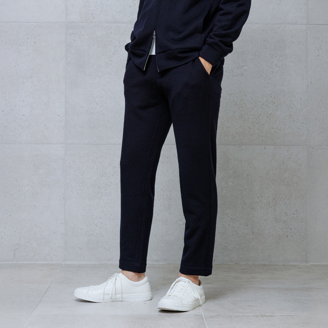 Wool Pile Sweatpants Color: Navy