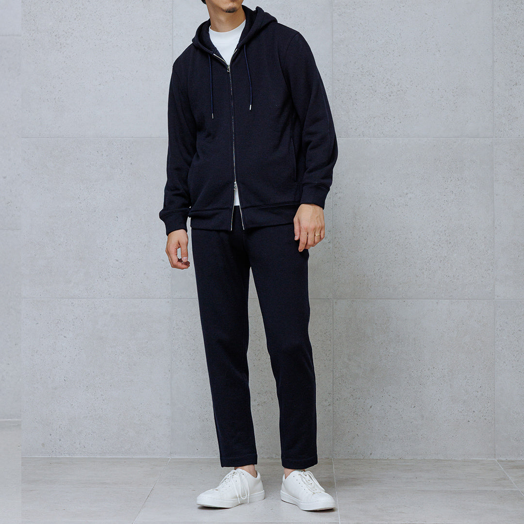 Wool Pile Sweatpants Color: Navy