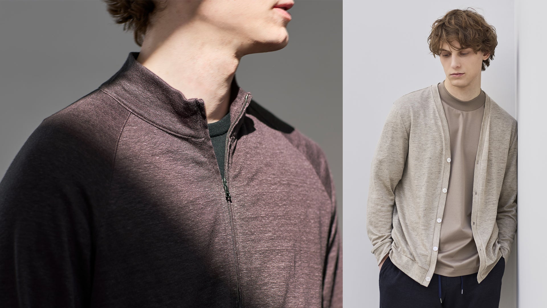 300 Linen Jersey Cardigan & Stand Collar Zip Up – ＋CLOTHET ONLINE