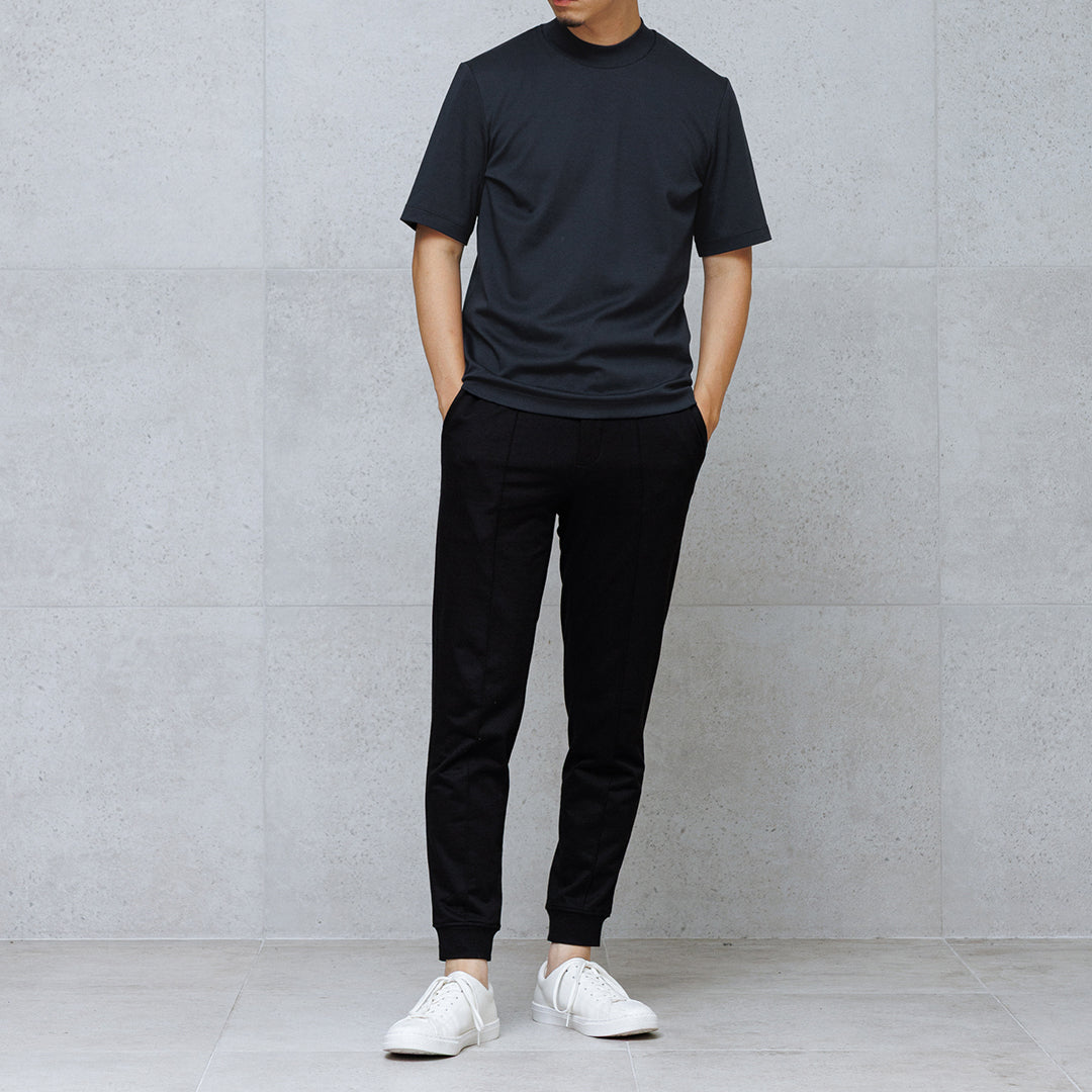 【カスタムオーダー】Tailored Mock Neck T-shirt color: Navy
