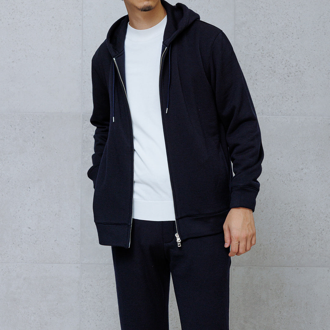 Wool Pile Hoodie Color: Navy
