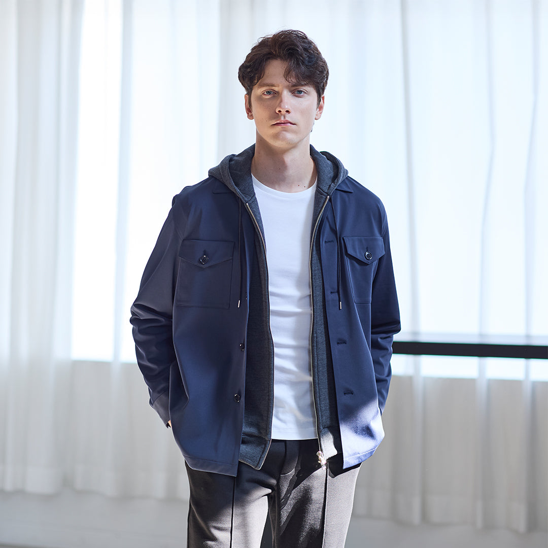 Wool Pile Hoodie Color: Medium Gray