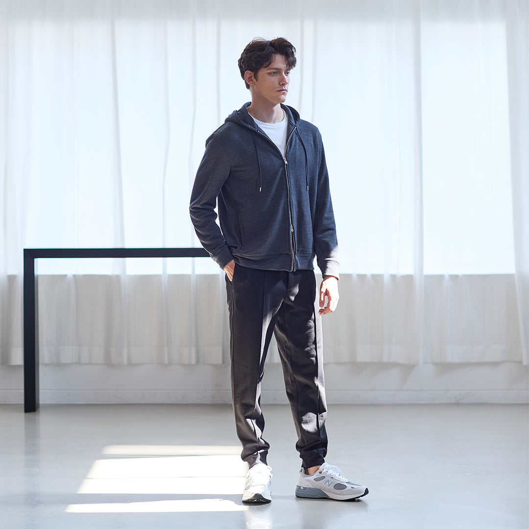 Wool Pile Hoodie Color: Medium Gray