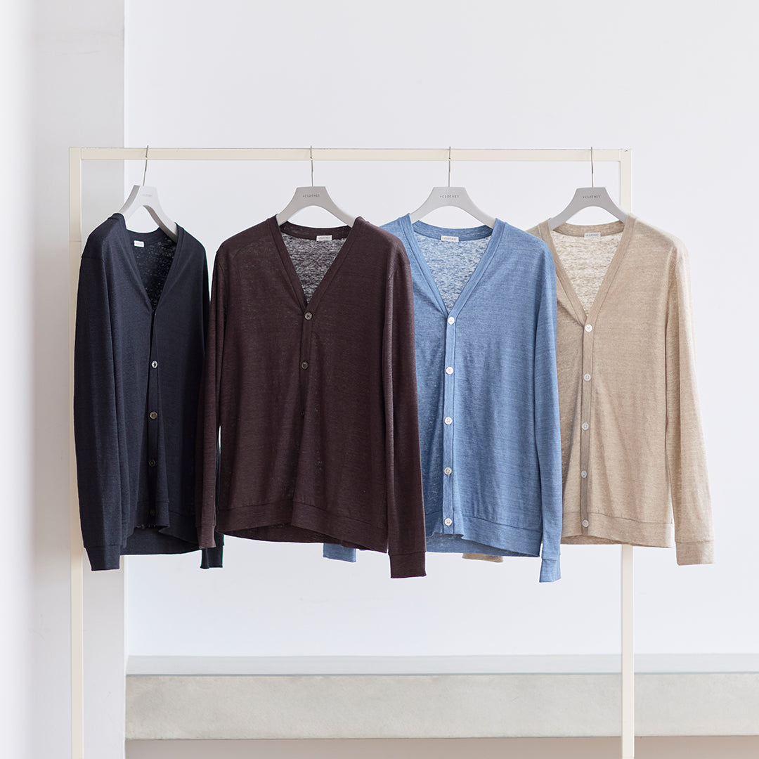 300 Linen Jersey Cardigan & Stand Collar Zip Up – ＋CLOTHET ONLINE