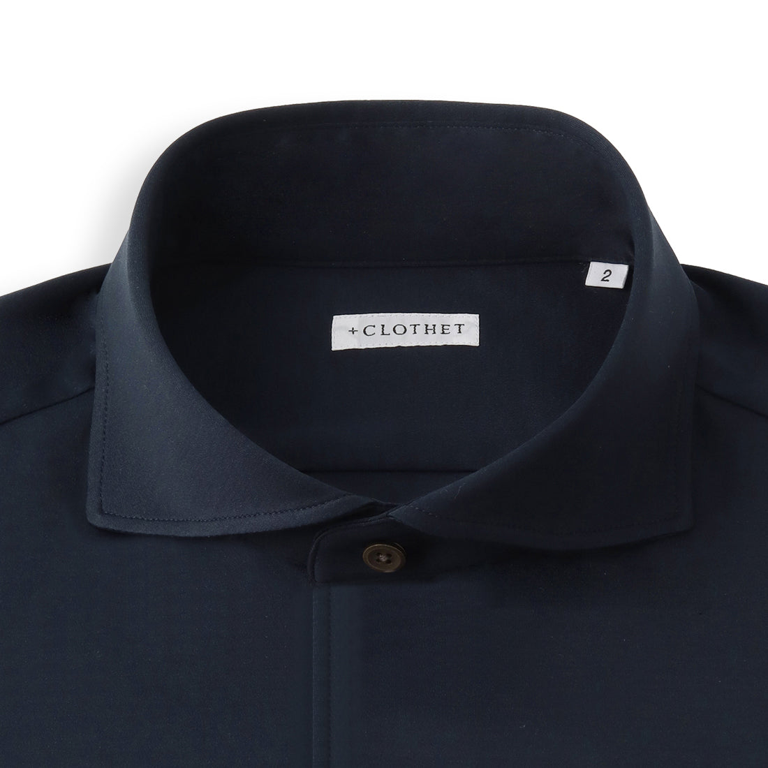 GIZA45 Horizontal Collar Shirt: Navy