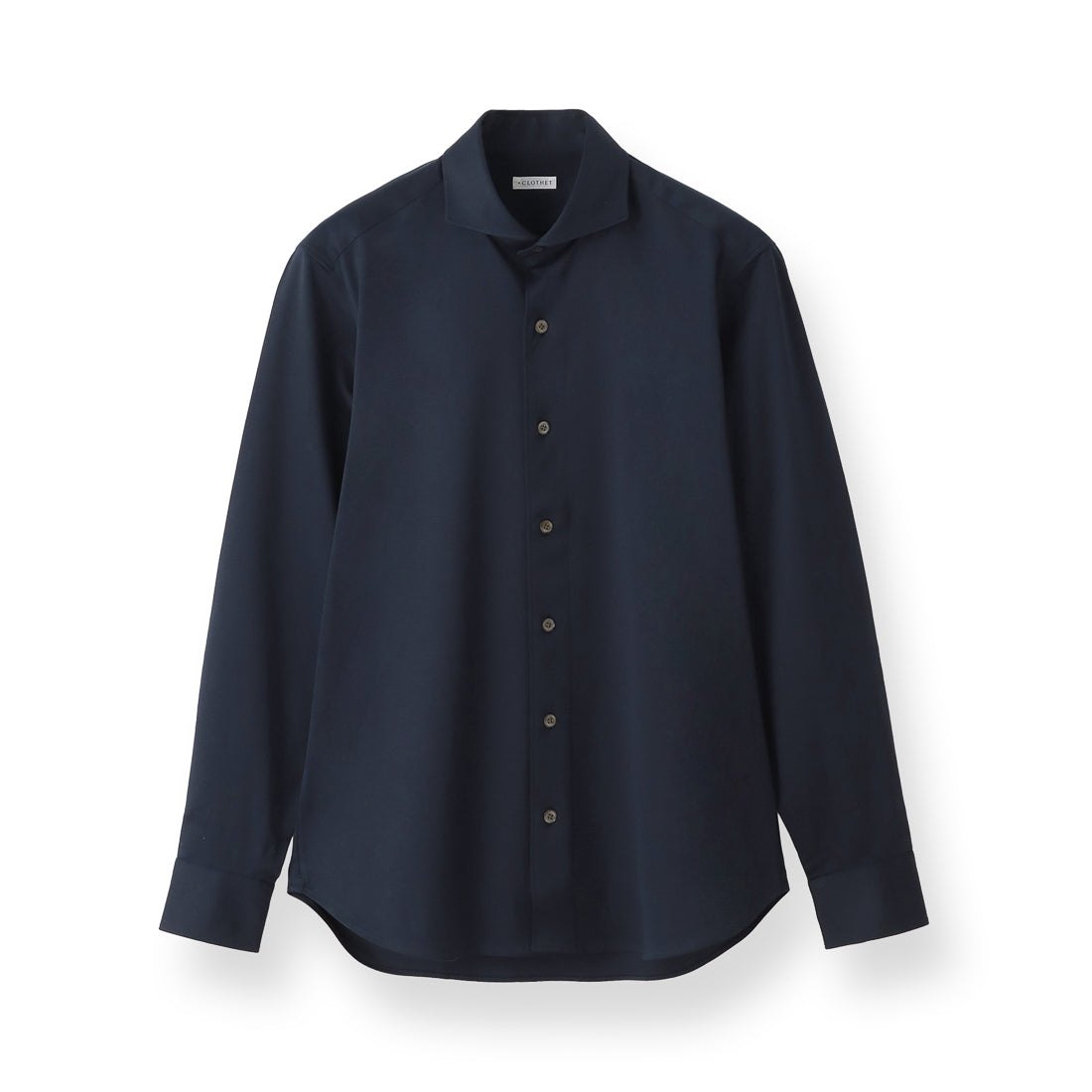 GIZA45 Horizontal Collar Shirt: Navy