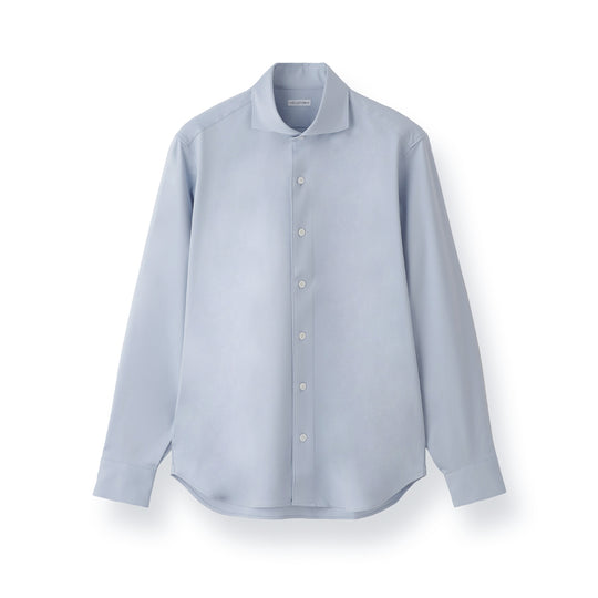 GIZA45 Horizontal Collar Shirt: Sax