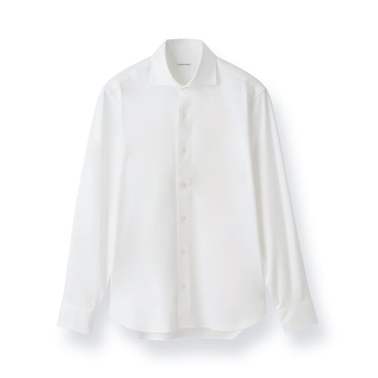 GIZA45 Horizontal Collar Shirt: White