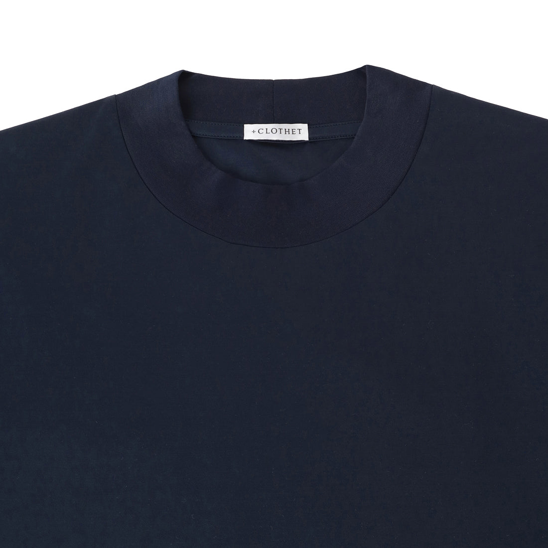 GIZA45 Mock Neck Dress T-shirt Color: Navy