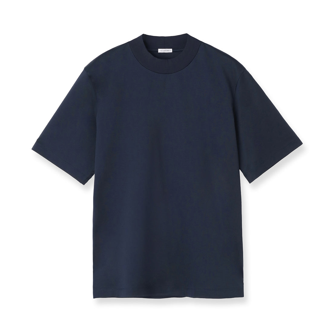 GIZA45 Mock Neck Dress T-shirt Color: Navy