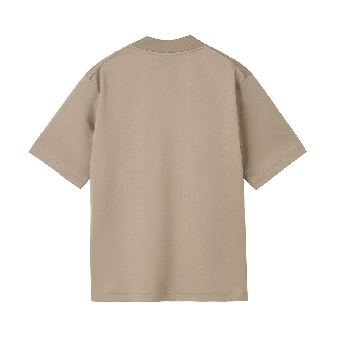 GIZA45 Mock Neck Dress T-shirt Color: Taupe
