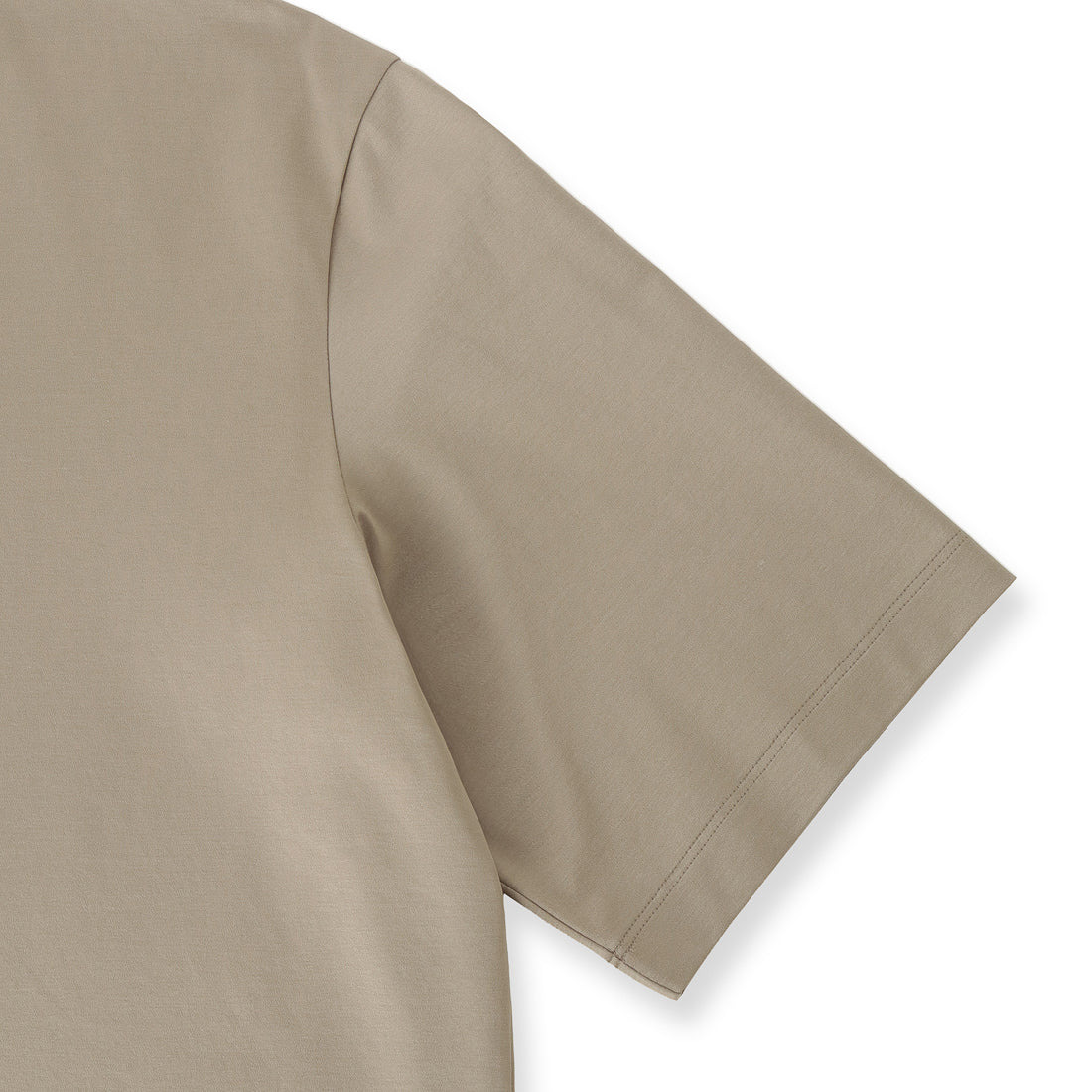 GIZA45 Mock Neck Dress T-shirt Color: Taupe