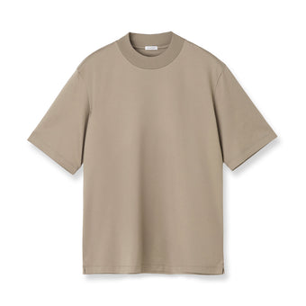 GIZA45 Mock Neck Dress T-shirt Color: Taupe