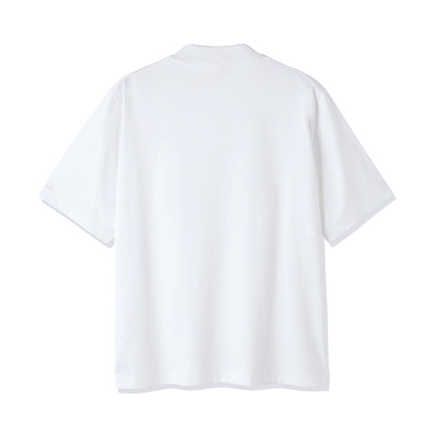 GIZA45 Mock Neck Dress T-shirt Color: White