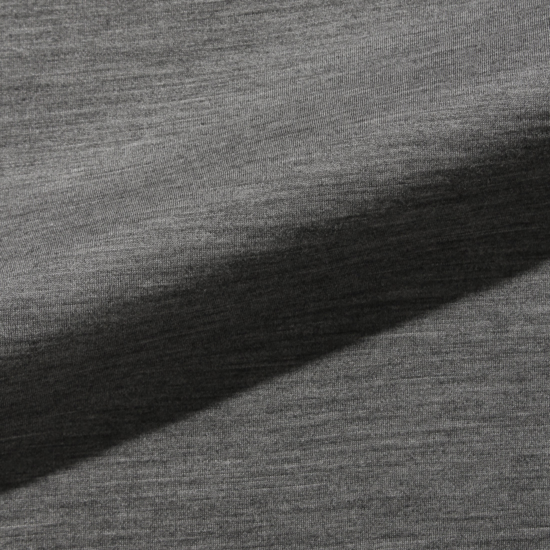 Wool Tailored Mock Neck Long Sleeve T-shirt Color: Gray