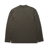 Wool Tailored Mock Neck Long Sleeve T-shirt Color: Khaki