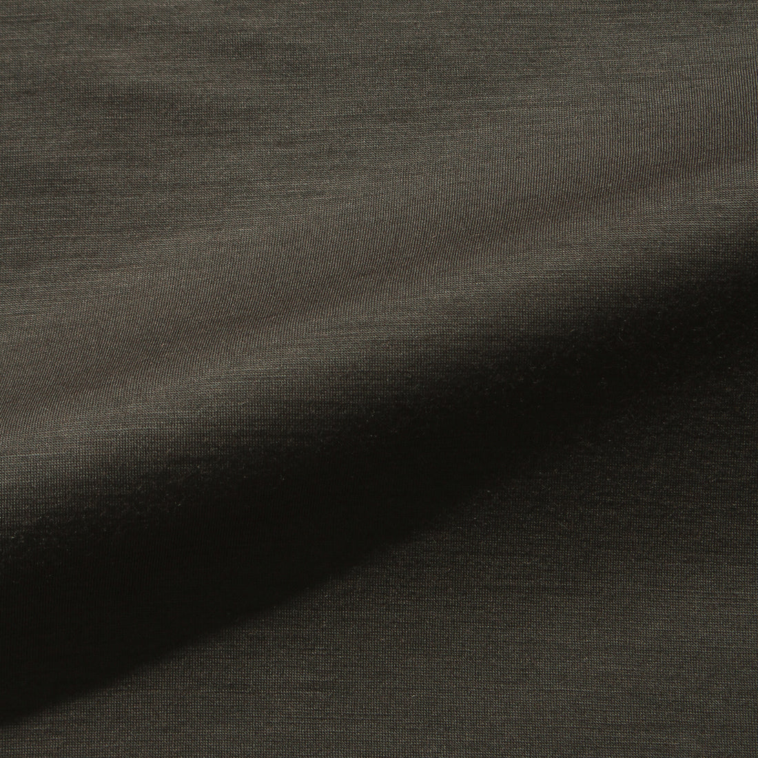 Wool Tailored Mock Neck Long Sleeve T-shirt Color: Khaki
