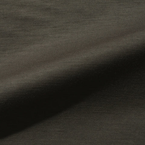 Wool Tailored Mock Neck Long Sleeve T-shirt Color: Khaki