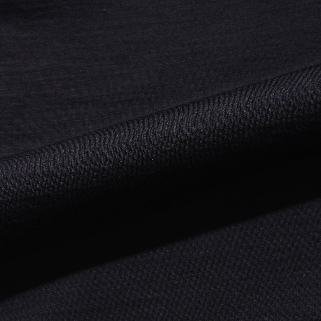 Wool Tailored Mock Neck Long Sleeve T-shirt Color: Navy