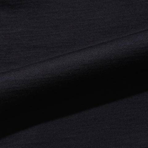 Wool Tailored Mock Neck Long Sleeve T-shirt Color: Navy