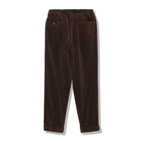 SUVIN PLATINUM Corduroy Easy Trousers Color: Brown