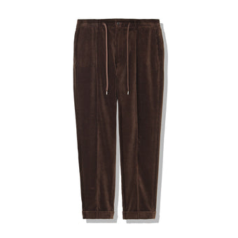 SUVIN PLATINUM Corduroy Easy Trousers Color: Brown