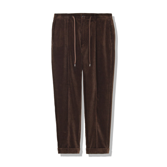 SUVIN PLATINUM Corduroy Easy Trousers Color: Brown