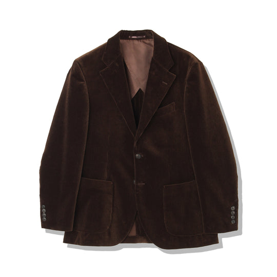 SUVIN PLATINUM Corduroy Tailored Jacket Color: Brown