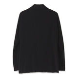 Micro Pile  Cardigan Double Jacket Color: Black