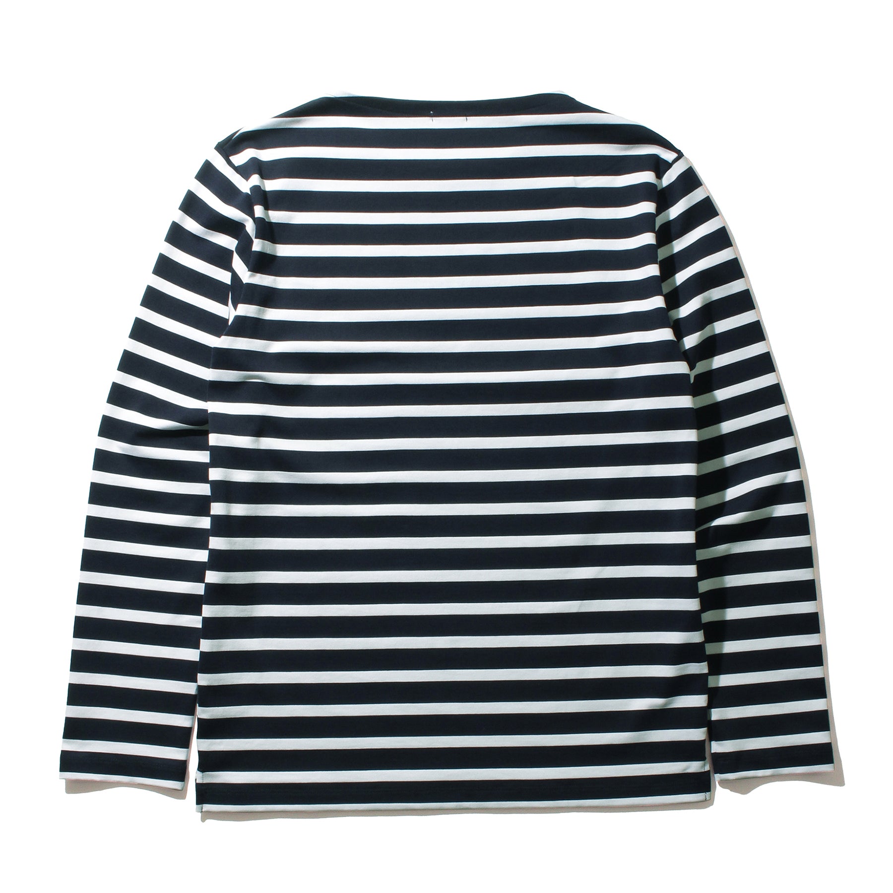 ハイブリッドコットン バスクシャツ ネイビー×ホワイト | ＋CLOTHET ONLINE