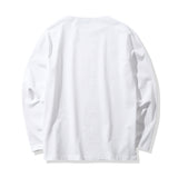 ハイブリッドコットンバスクシャツホワイトの背面を写した商品画像