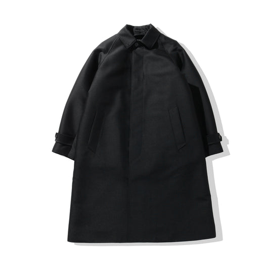 Silk Wool Bal Collar Coat Color: Black
